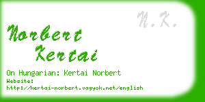 norbert kertai business card